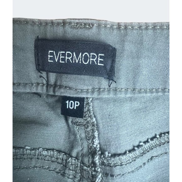 Evermore Womens Capri Cargo Pants Size 10P Olive Green - Picture 6 of 14